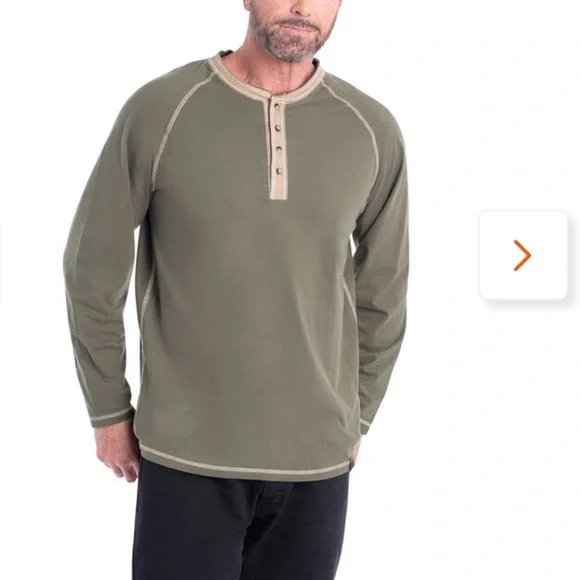 Legendary Whitetails Men's Recluse Raglan Henley - Army Green MEDIUM - NWOT - Picture 5 of 7